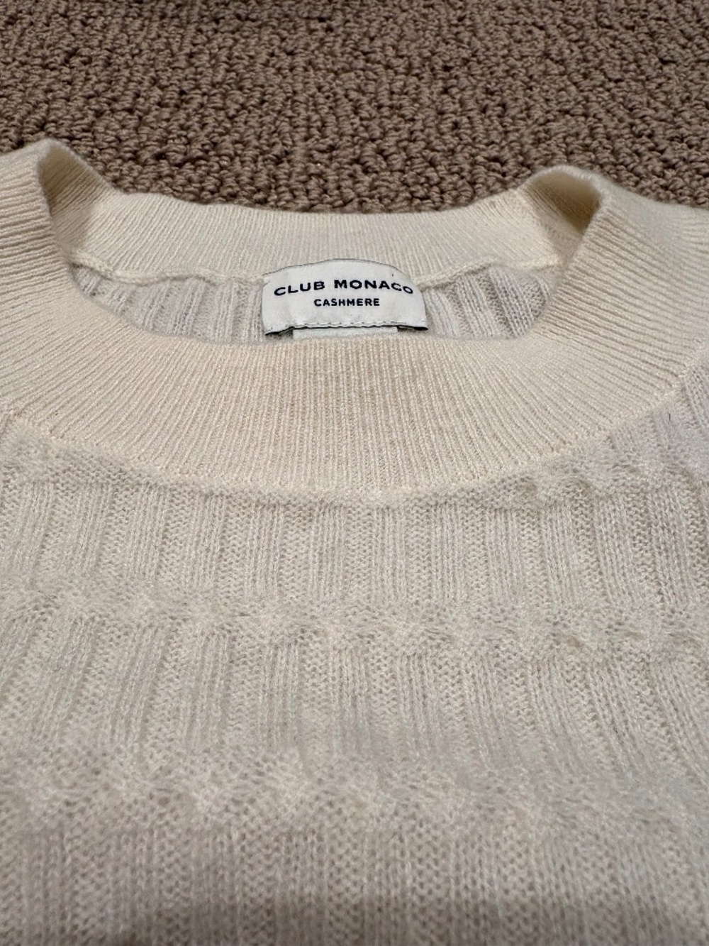 Club Monaco Cashmere Short Sleeve Sweater M